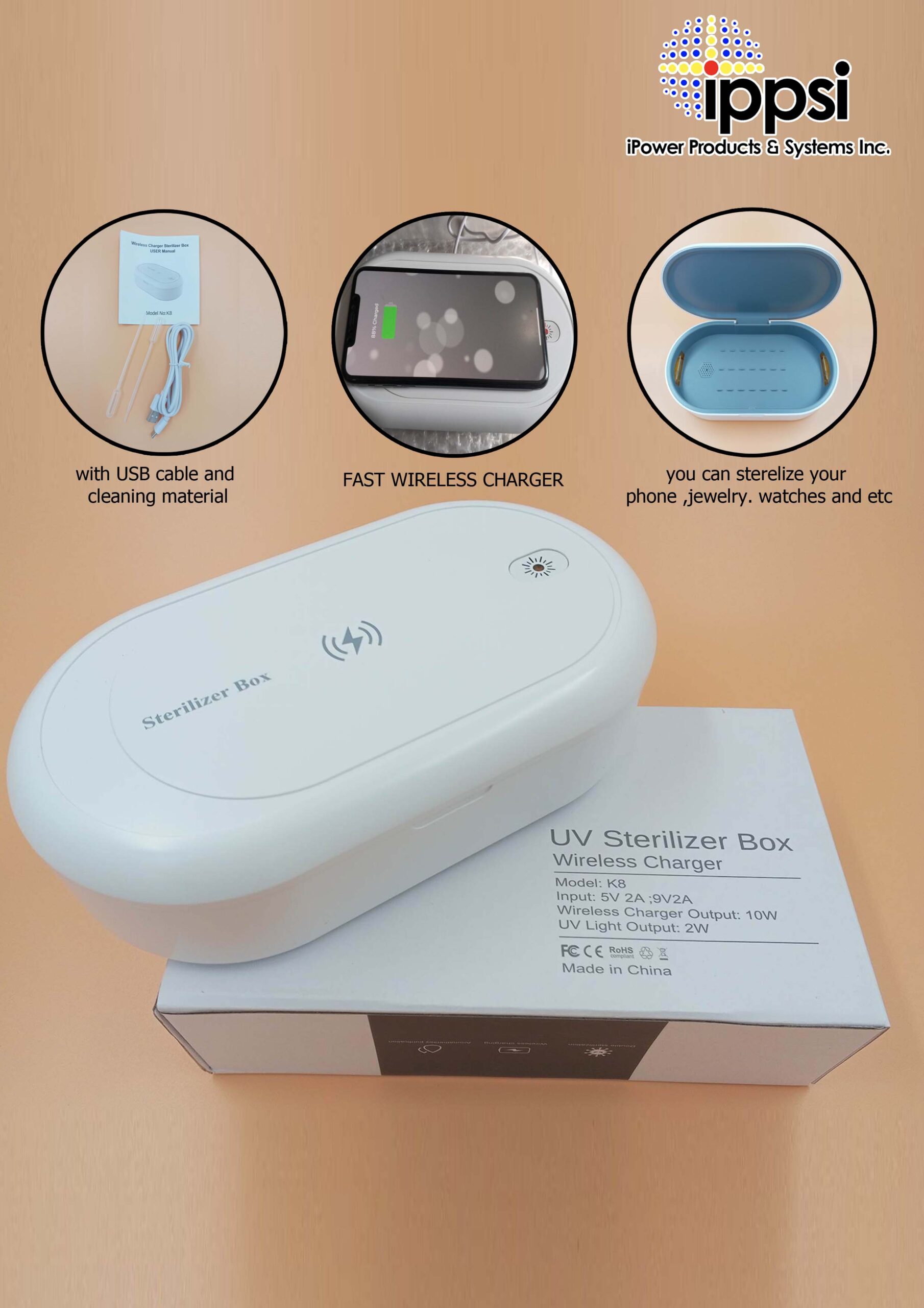 UV Sterilizer Box & Wireless Charger